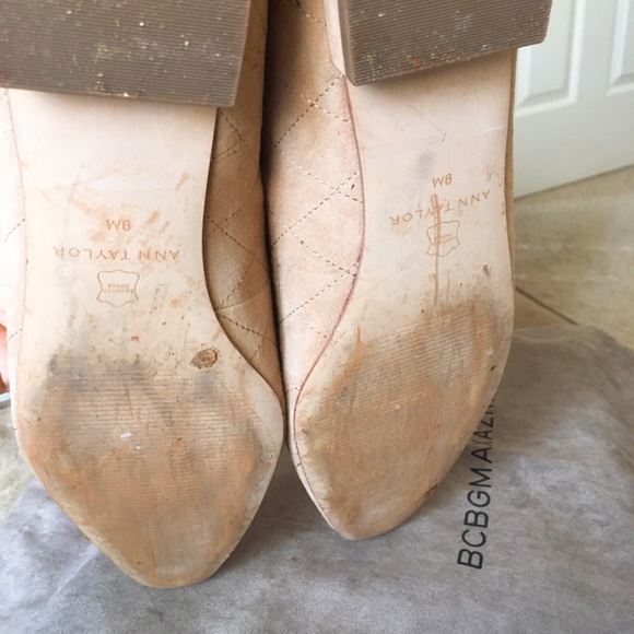 ANN TAYLOR Beige Tan Suede Ballet Flats 9 - Picture 5 of 8